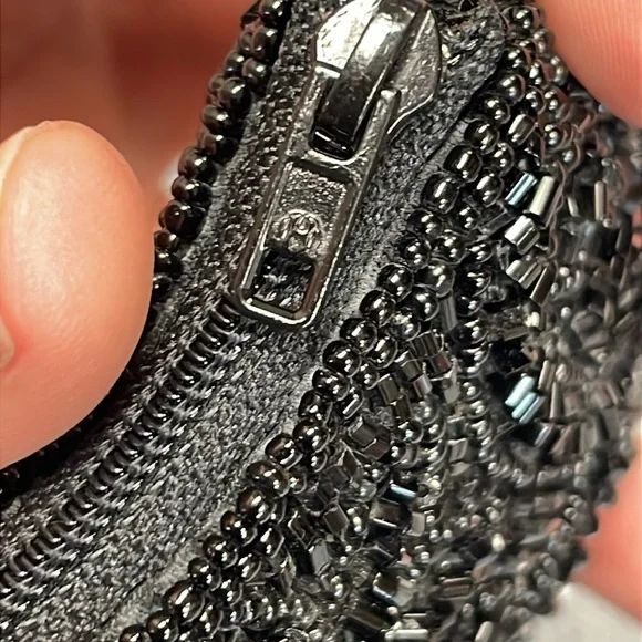 Beautiful Vintage Henry Birks Black Beaded Coin Purse - Picture 3 of 7